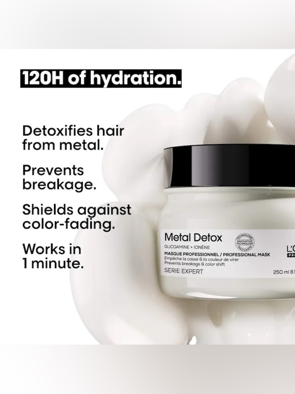 L'Oréal Professionnel 
Metal Detox Hair Mask For Hair Repair New with box - Picture 4 of 5